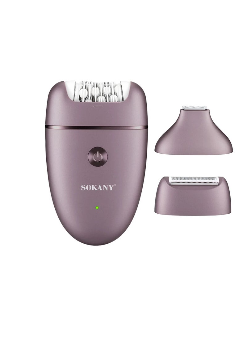 Sokany 3-in-1 Ladies Epilator & Shaver Grooming Kit, Rechargeable, Model SK-17020